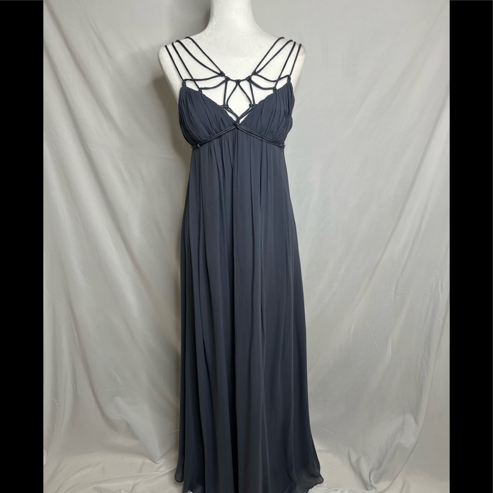 Ted Baker gray maxi dress size 3 equal to a 8 in US.